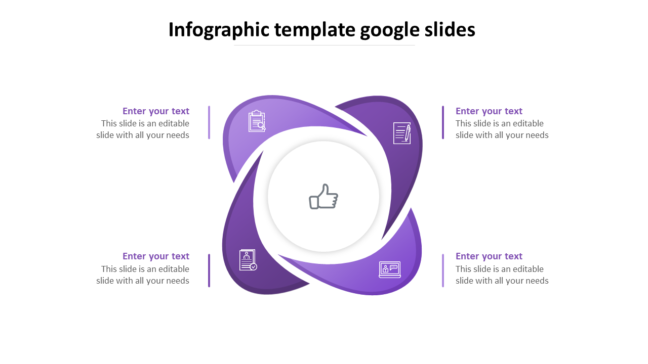 infographic template google slides-purple